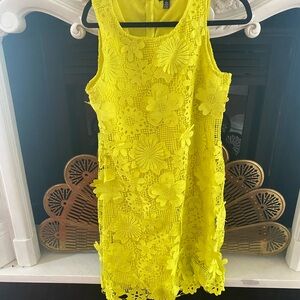 Bright yellow sheath dress